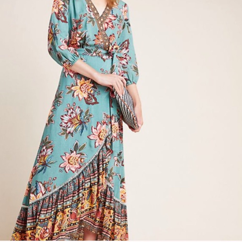 Anthropologie Farm Rio Viera Wrap Dress